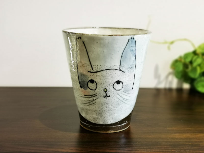 九谷焼 【東孝子作】おとぼけ猫 フリーカップ 
